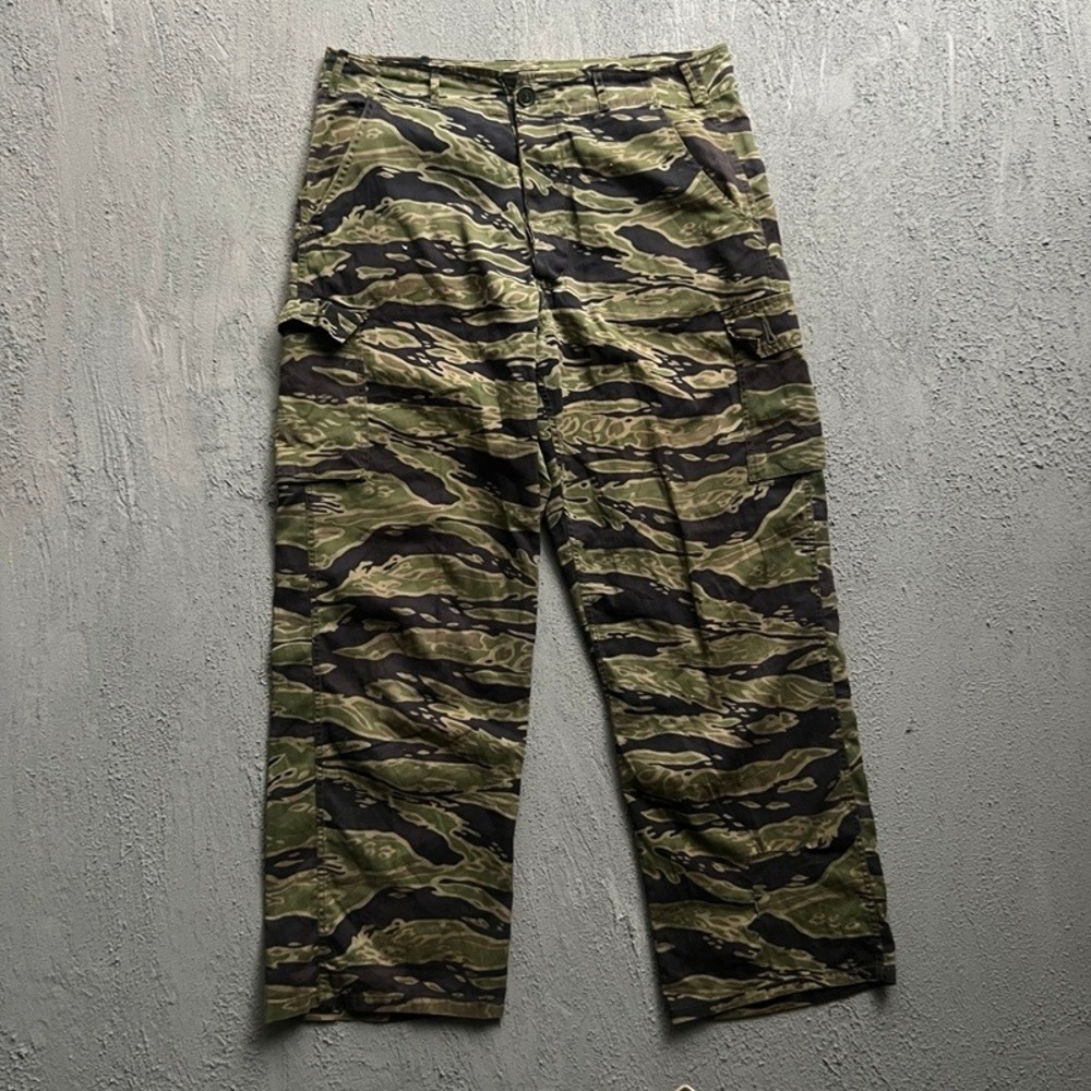 Vintage Vietnam Tiger Stripe Camo Pants Men 32x28 Green‎ 60s US Army Lightweight